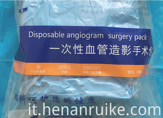 Disposable angiography surgery kit